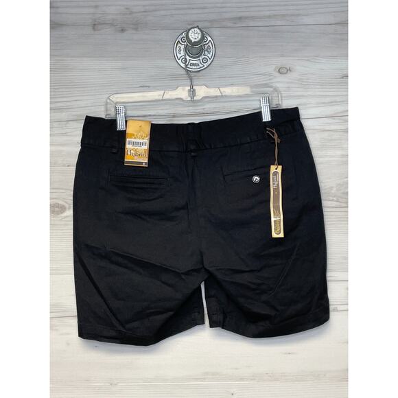 Hybrid & Company Bermuda Shorts Size 9 Womens Black Stretch Cotton - Picture 12 of 13
